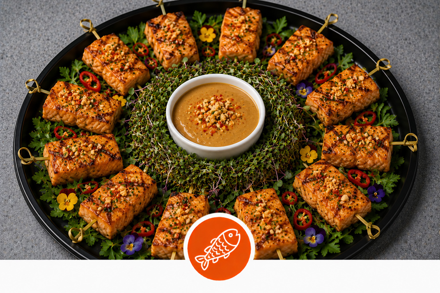 Coconut Salmon Satay