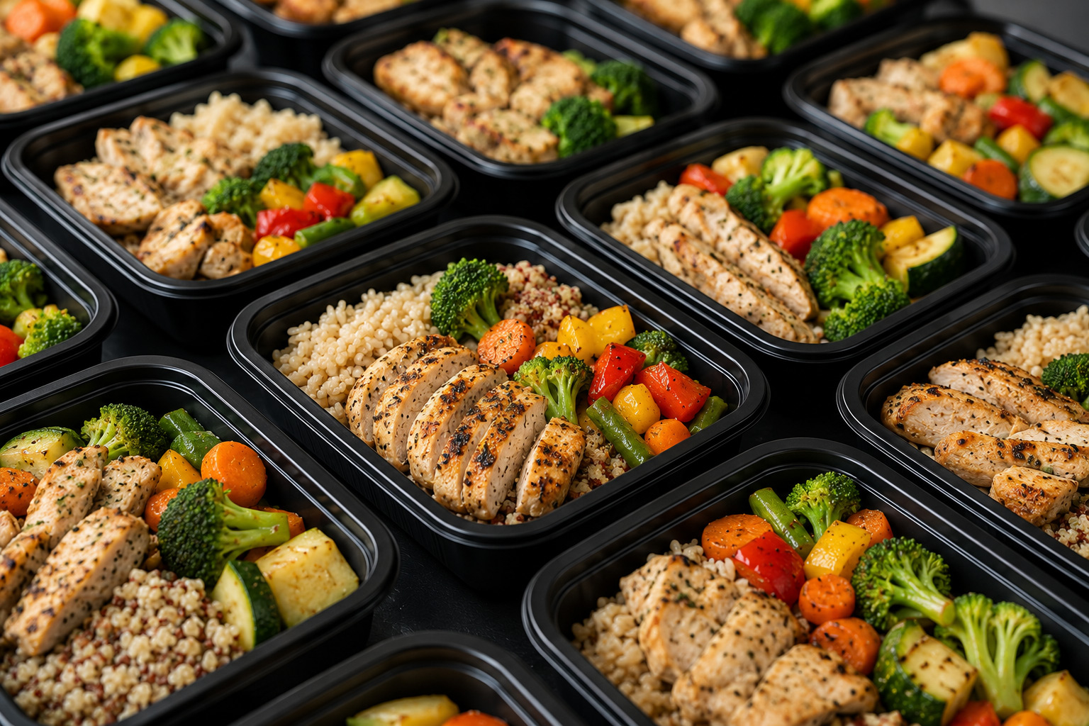Individually packaged office meals